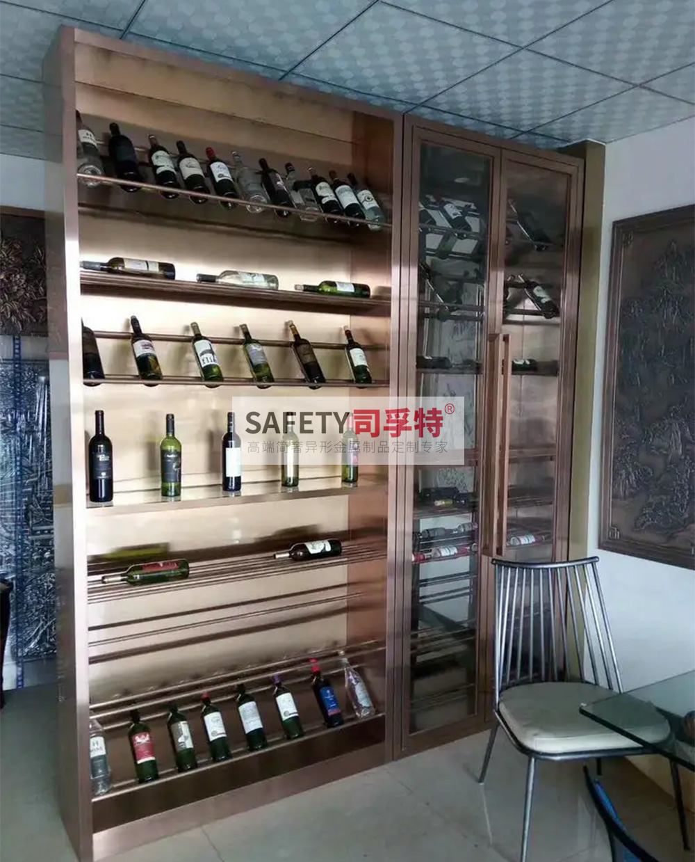 不銹鋼酒柜款式多樣，美觀時尚，經久耐用(圖4)