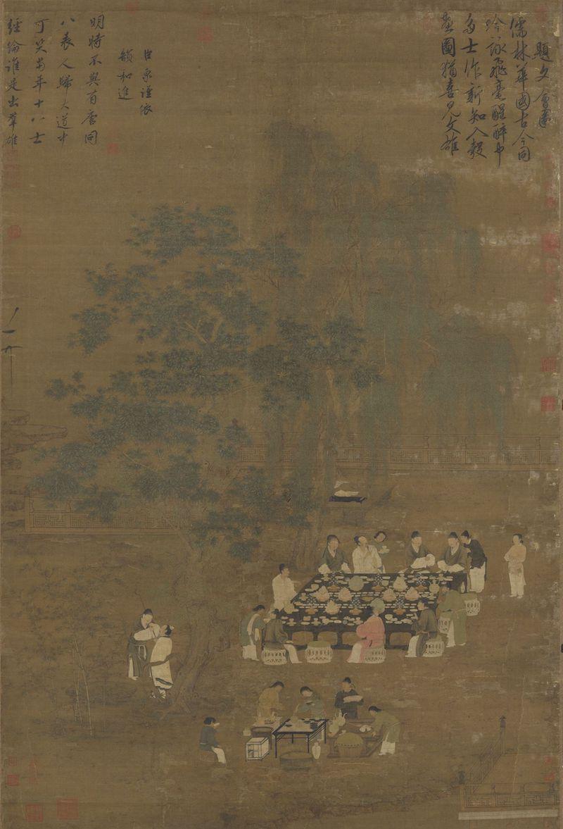重拾“圍爐煮茶”文化，一起看看故宮藏畫里的“圍爐煮茶”[精制鋼圍爐茶桌](圖5)